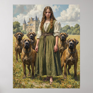 Póster Manejador de perros