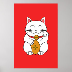 Póster Maneki Neko