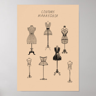 Póster Manequins vintage