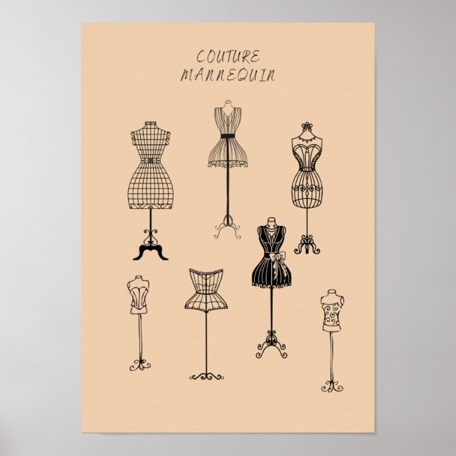 Póster Manequins vintage (Frente)