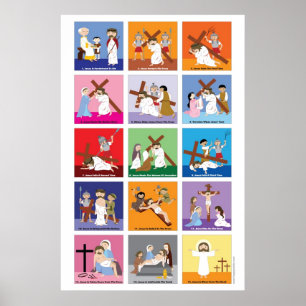 Póster Manera feliz de los santos de la cruz