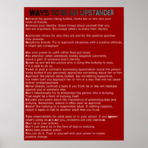 Póster Maneras de ser un poster de Upstander
