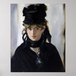 Póster Manet - Berthe Morisot con un ramo de violetas