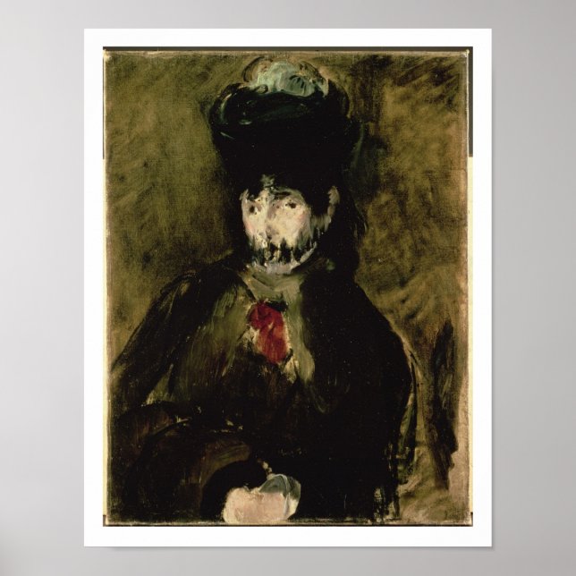 Póster Manet | Berthe Morisot Wearing a Veil, 1872 (Frente)