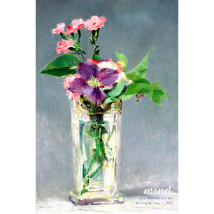 Póster Manet Carnations clematis CC1240 Hermosas flores