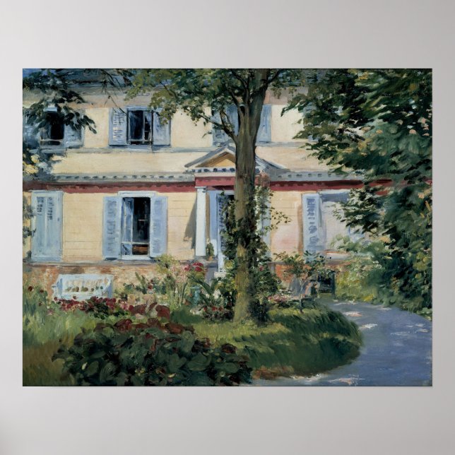 Póster Manet - Casa En Rueil (Frente)