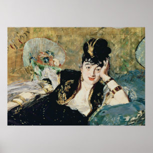 Póster Manet   Dama con fans