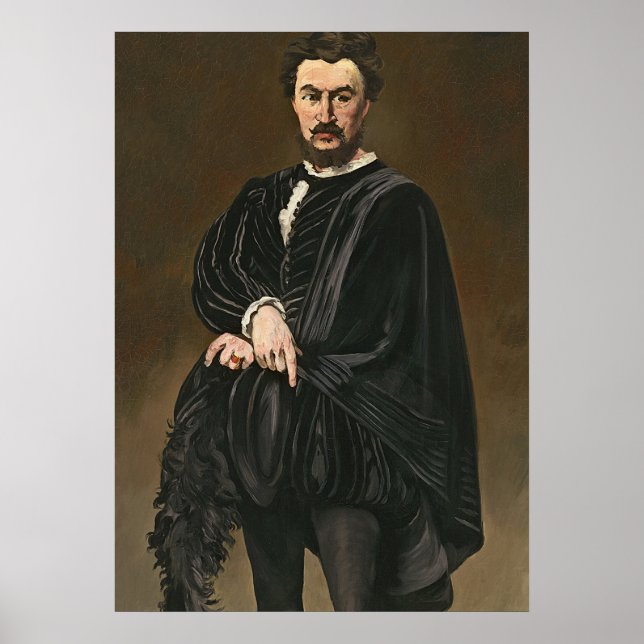 Póster Manet | El actor tragediano (Rouviere como Hamlet) (Frente)