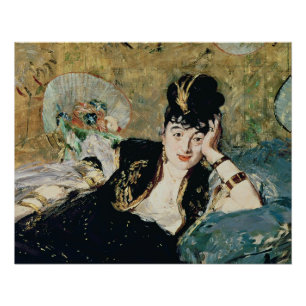 Póster Manet el   la señora con las fans