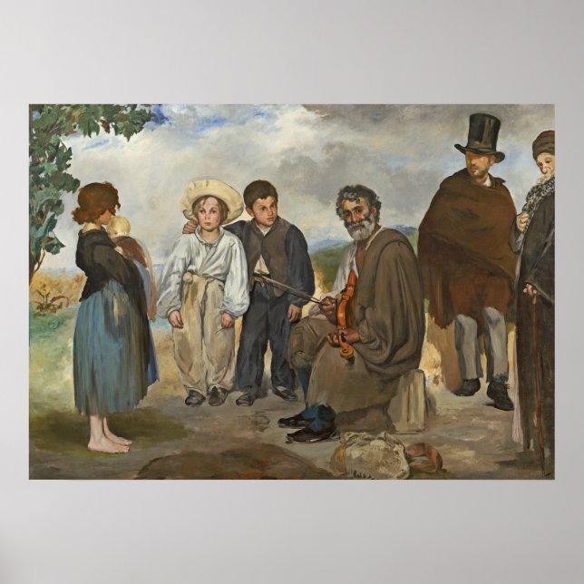 Póster Manet | El viejo músico, 1862 (Frente)