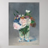 Manet | Flores en una vasija de cristal, c.1882