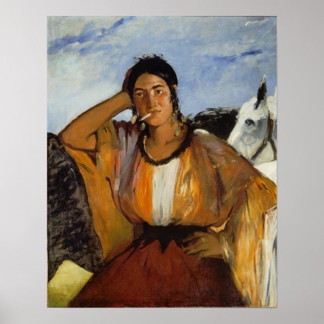 Póster Manet - Gipsy Con Cigarrillo (Frente)