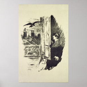 Póster Manet Ilustracion para "The Raven"