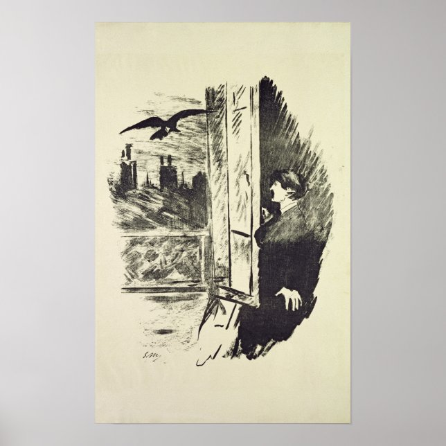 Póster Manet | Ilustracion para "The Raven" (Frente)