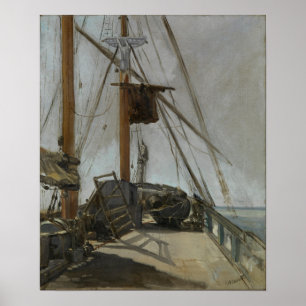 Póster Manet - La cubierta del barco