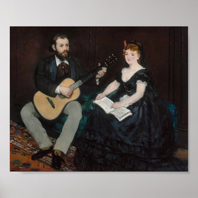 Póster Manet, lección de música (Frente)
