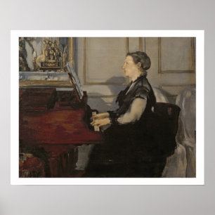 Póster Manet   Madame Manet at the Piano, 1868
