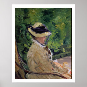 Póster Manet Madame Manet en Bellevue