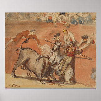 Póster Manet - Pelea de toros (1865)