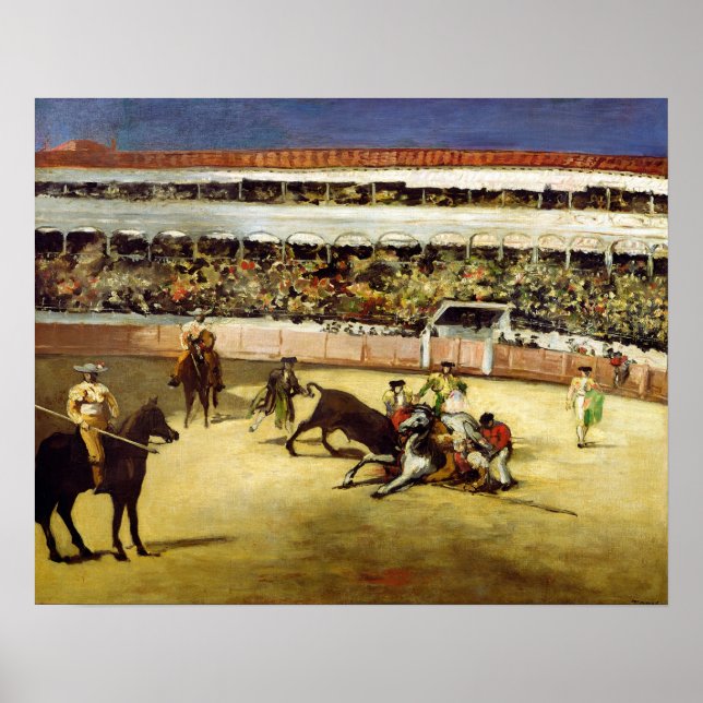 Póster Manet | Pelea de toros, 1865 (Frente)