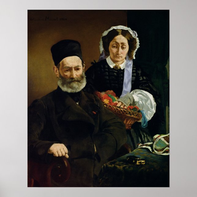 Póster Manet | Retrato de M y Mme Auguste Manet (Frente)