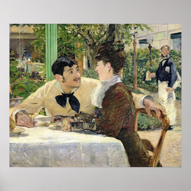 Póster Manet | The Garden of Pere Lathuille, 1879 (Frente)