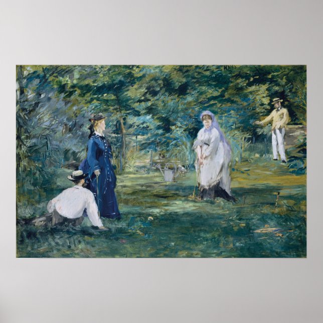 Póster Manet - Un Juego De Croquet (Frente)