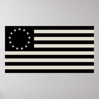 Póster Manga, Bandera de Betsy Ross o Bandera estadounide