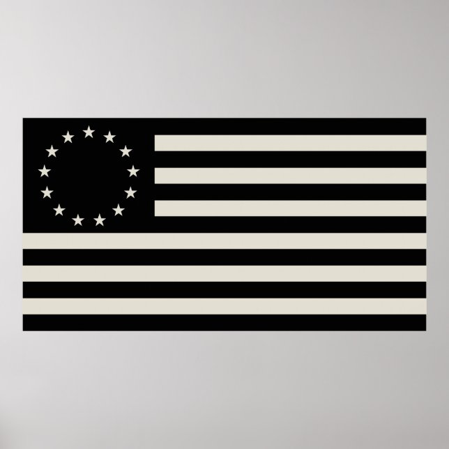 Póster Manga, Bandera de Betsy Ross o Bandera estadounide (Frente)