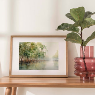 Póster Manglar Marvel: acuarela de los vibrantes manglare