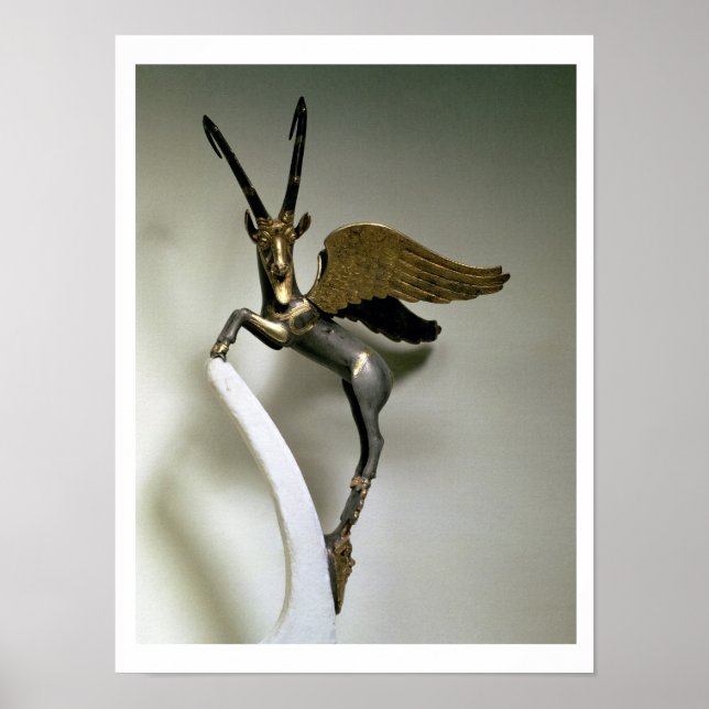 Póster Mango de malla en forma de ibex alada, Achaemen (Frente)