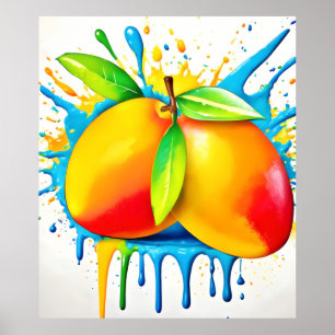 Póster Mango Splash de color