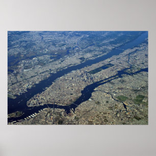 Póster Manhattan aérea