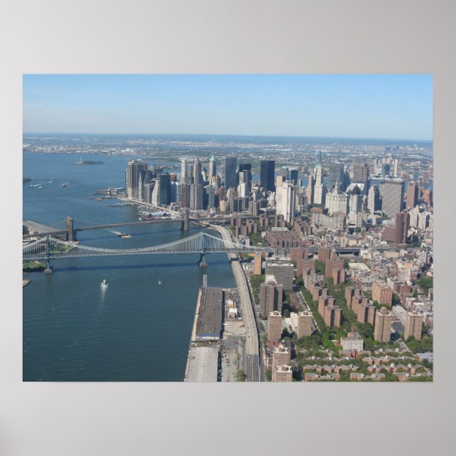 Póster Manhattan baja desde East River (Frente)