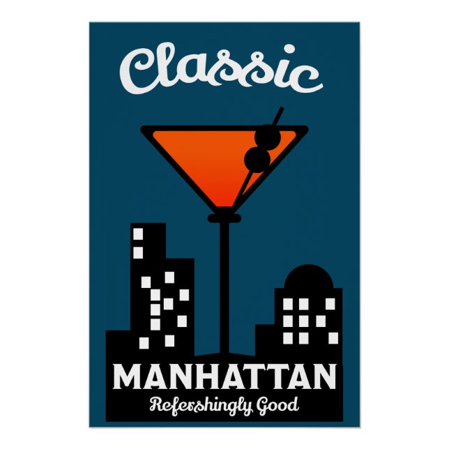 Póster Manhattan Cocktail Wall Art (Anverso)