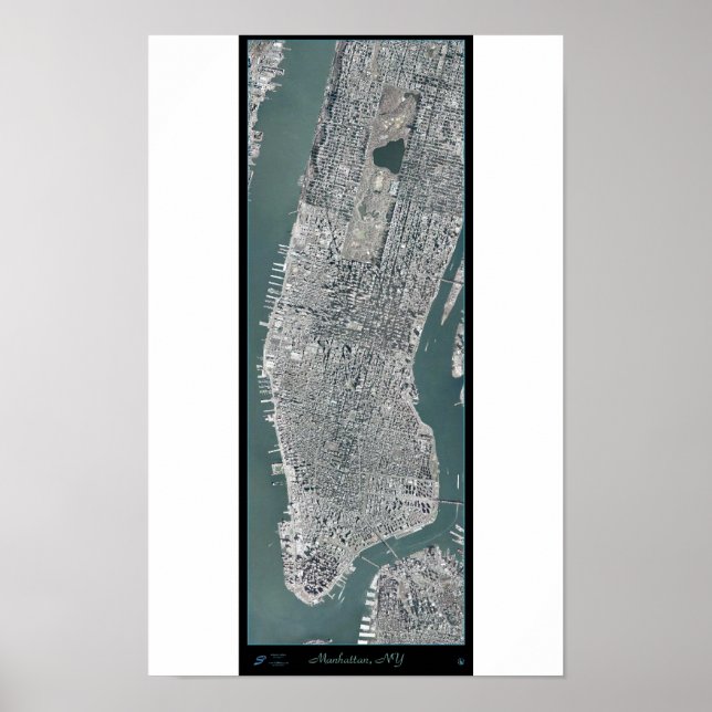 Póster Manhattan, Nueva York (NY) desde el puesto de saté (Frente)