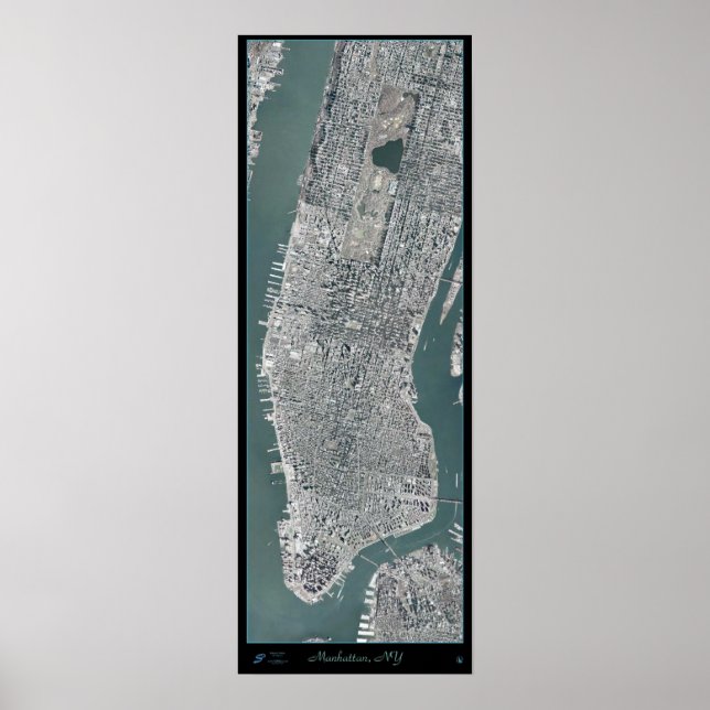 Póster Manhattan, Nueva York (NY) desde el puesto de saté (Frente)