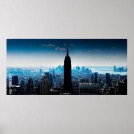 Póster Manhattan Panorama Con Empire State Building