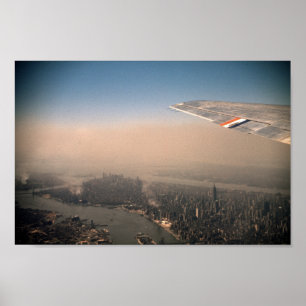 Póster Manhattan Skyline Aerial View 1952