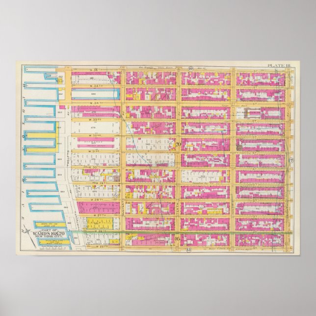 Póster Manhatten, Nueva York 4 (Frente)