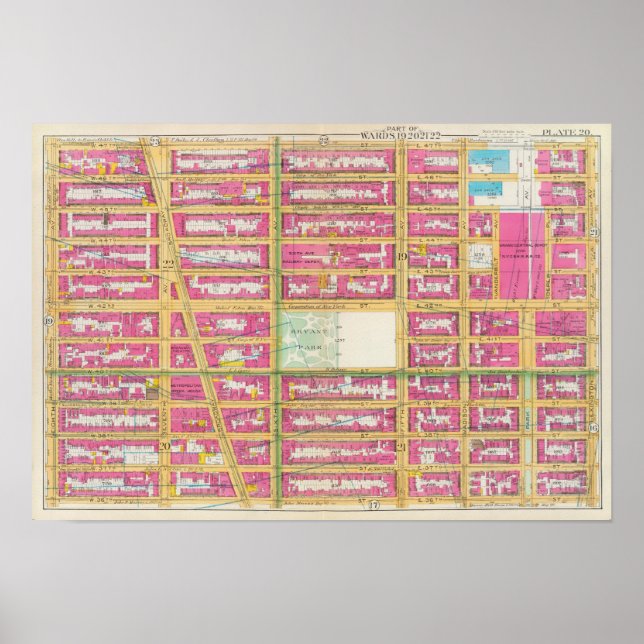 Póster Manhatten, Nueva York 6 (Frente)