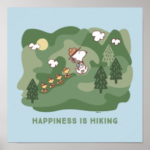 Póster Maní La felicidad de Snoopy y Woodstock está en