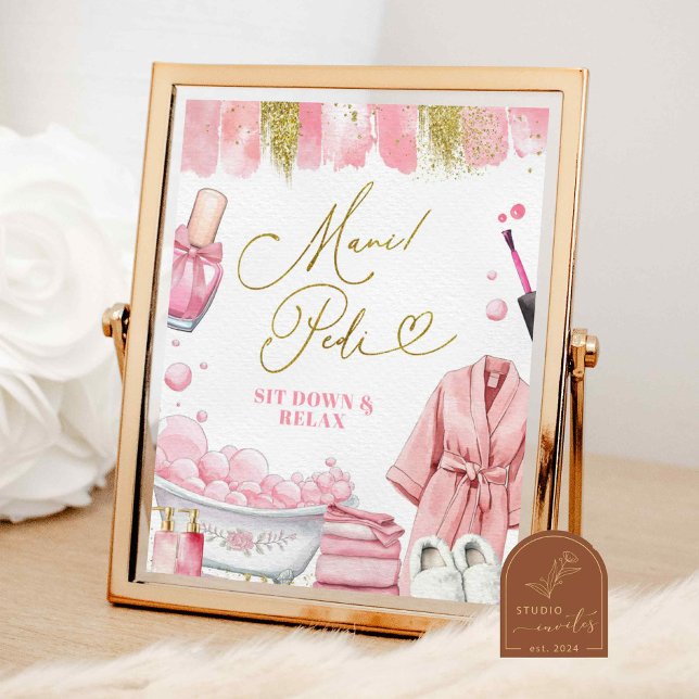 Póster Mani Pedi Spa Fiesta Rótulo (Subido por el creador)