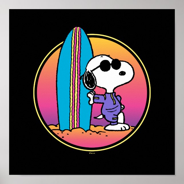 Póster Maní | Snoopy Beach Beagle (Frente)