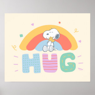 Póster Maní   Snoopy & Woodstock Hug