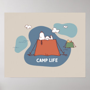 Póster Maní   Vida en el campamento Snoopy & Woodstock