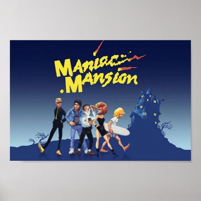 Póster Maniac Mansion 09 Game Cover (Frente)