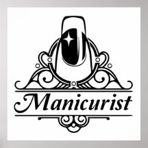 Manicurista en el trabajo