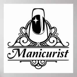 Póster Manicurista en el trabajo