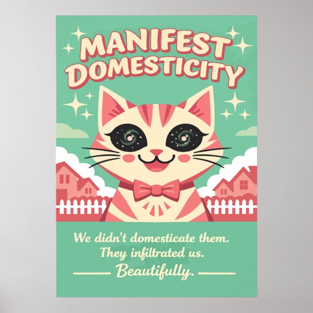Póster Manifest Domesticity Cat Illustration (Frente)